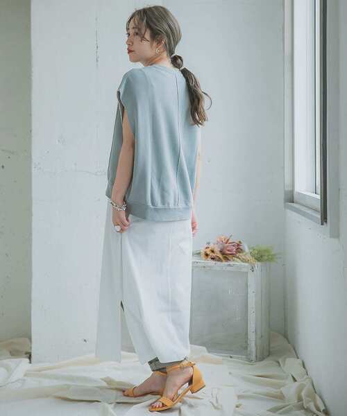 ITEMS URBANRESEARCH（アイテムズ アーバンリサーチ）の「裏毛フレンチスリーブベスト（ベスト・レディース・グレー/グレー系その他/ブルー系その他・FREE）」の11枚目の写真