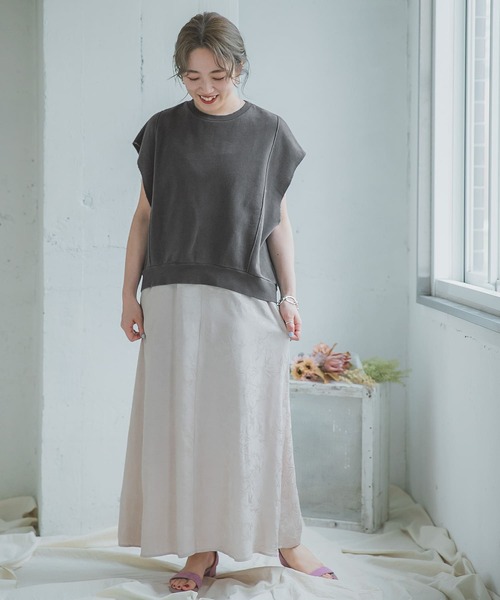 ITEMS URBANRESEARCH（アイテムズ アーバンリサーチ）の「裏毛フレンチスリーブベスト（ベスト・レディース・グレー/グレー系その他/ブルー系その他・FREE）」の15枚目の写真