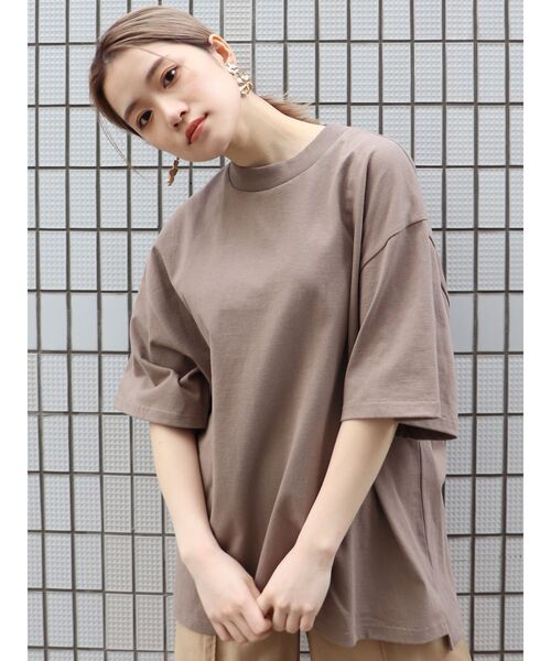 MURUA(ムルーア)の「USコットンルーズTee(Tシャツ/カットソー・レディース・ホワイト/ブラック/ダークグレー/モカ・FREE)」の10枚目の写真