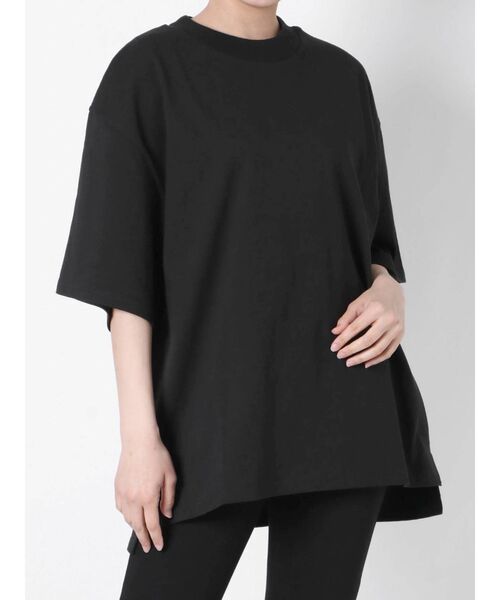 MURUA(ムルーア)の「USコットンルーズTee(Tシャツ/カットソー・レディース・ホワイト/ブラック/ダークグレー/モカ・FREE)」の7枚目の写真