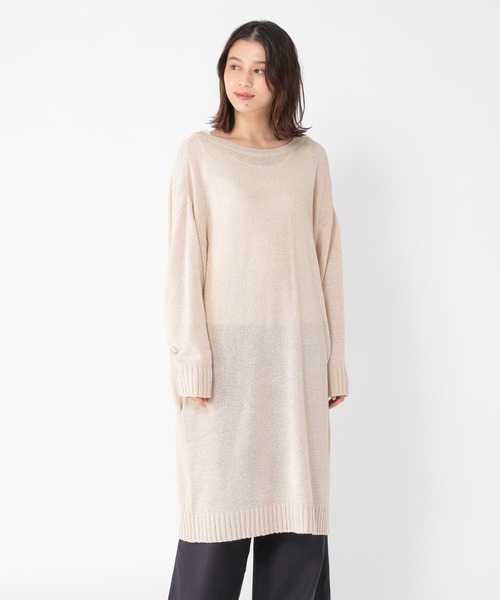 studio CLIP（スタディオクリップ）の「7ゲージ2WAYリボンロングカーディガン（カーディガン/ボレロ・レディース・ベージュ/アイボリー・FREE）」の3枚目の写真