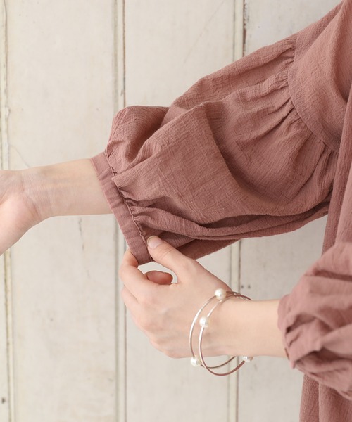 osharewalker（オシャレウォーカー）の「【廃盤】『リボンデザインコットンブラウス』（シャツ/ブラウス・レディース・ミント/オフホワイト/ブラック/ピンク・FREE）」の12枚目の写真