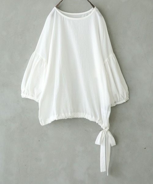 osharewalker（オシャレウォーカー）の「【廃盤】『リボンデザインコットンブラウス』（シャツ/ブラウス・レディース・ミント/オフホワイト/ブラック/ピンク・FREE）」の19枚目の写真