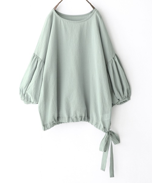 osharewalker（オシャレウォーカー）の「【廃盤】『リボンデザインコットンブラウス』（シャツ/ブラウス・レディース・ミント/オフホワイト/ブラック/ピンク・FREE）」の21枚目の写真