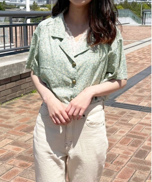 apres jour(アプレジュール)の「アソート花柄開襟シャツ【ZOZOTOWN限定アイテム】(シャツ/ブラウス・レディース・オフホワイト/モカ/オレンジ系その他/ミント/ベージュ/アイボリー・フリー/X-LARGE)」の5枚目の写真