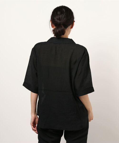 EGOIST（エゴイスト）の「光沢シアー半袖シャツ（シャツ/ブラウス・レディース・ホワイト/ブラック/ライトブラウン・FREE）」の17枚目の写真