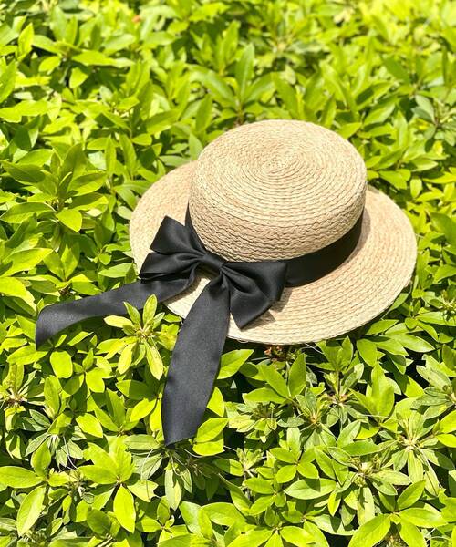 GRANDEDGE（グランドエッジ）の「足長リボンカンカン帽子（ハット・レディース・アイボリー系2/ブラック系2・99）」の12枚目の写真