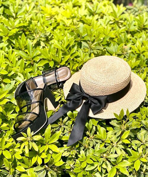 GRANDEDGE（グランドエッジ）の「足長リボンカンカン帽子（ハット・レディース・アイボリー系2/ブラック系2・99）」の14枚目の写真