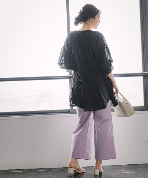 GLOBAL WORK（グローバルワーク）の「エアリーボイルスキッパー6分袖/951489（シャツ/ブラウス・レディース・ホワイト/ブラック/グリーン/ライトブルー・FREE）」の11枚目の写真