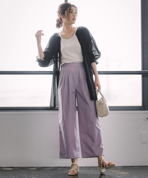 GLOBAL WORK（グローバルワーク）の「エアリーボイルスキッパー6分袖/951489（シャツ/ブラウス・レディース・ホワイト/ブラック/グリーン/ライトブルー・FREE）」の12枚目の写真