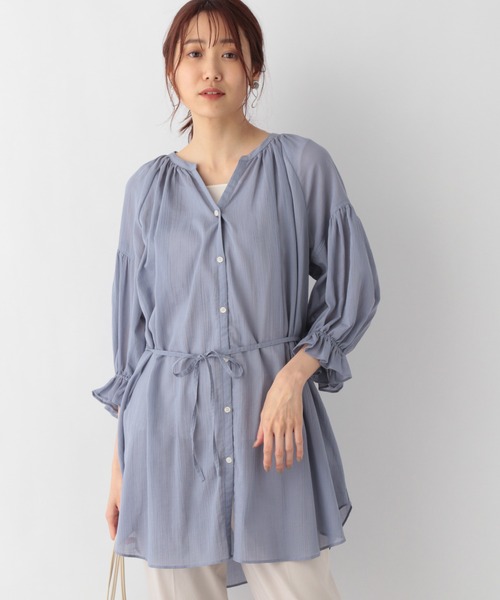 GLOBAL WORK（グローバルワーク）の「エアリーボイルスキッパー6分袖/951489（シャツ/ブラウス・レディース・ホワイト/ブラック/グリーン/ライトブルー・FREE）」の17枚目の写真