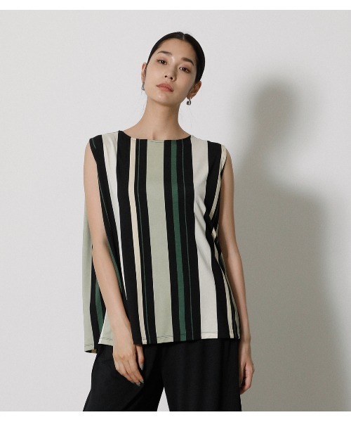 AZUL by moussy(アズールバイマウジー)の「GLOSSY COOL BACK TUCK TANK(タンクトップ・レディース・ブラック/グレー系その他/グリーン系その他・MEDIUM/SMALL)」の3枚目の写真