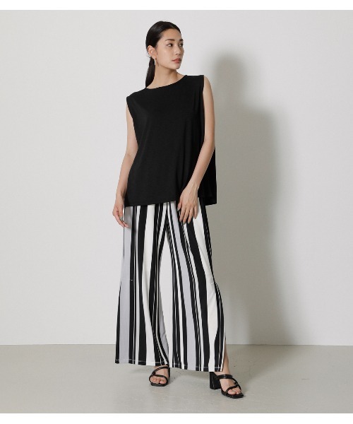 AZUL by moussy(アズールバイマウジー)の「GLOSSY COOL BACK TUCK TANK(タンクトップ・レディース・ブラック/グレー系その他/グリーン系その他・MEDIUM/SMALL)」の7枚目の写真