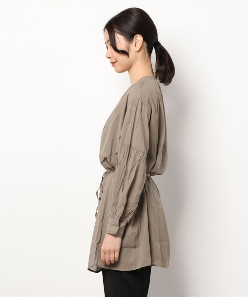 cepo（セポ）の「ボリュームスリーブ　ガウンショートワンピース　３WAY（シャツワンピース・レディース・ベージュ/ブラック/グレー・M）」の5枚目の写真