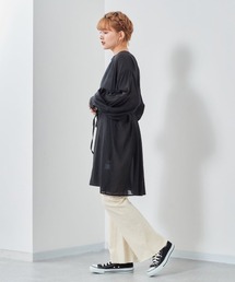 cepo | ボリュームスリーブ　ガウンショートワンピース　３WAY(シャツワンピース)