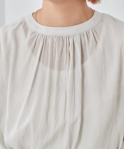 cepo（セポ）の「ボリュームスリーブ　ガウンショートワンピース　３WAY（シャツワンピース・レディース・ベージュ/ブラック/グレー・M）」の18枚目の写真