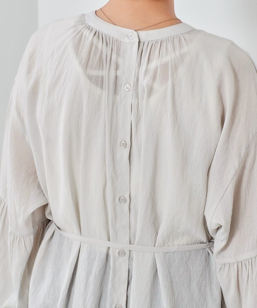 cepo（セポ）の「ボリュームスリーブ　ガウンショートワンピース　３WAY（シャツワンピース・レディース・ベージュ/ブラック/グレー・M）」の22枚目の写真