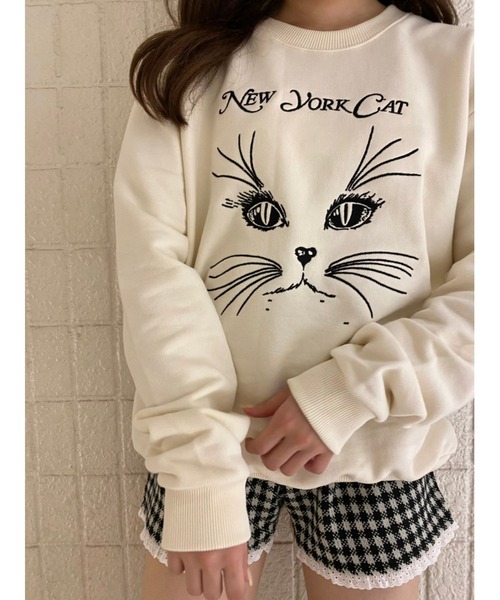 epine（エピヌ）の「New york cat embroidery sweat（スウェット