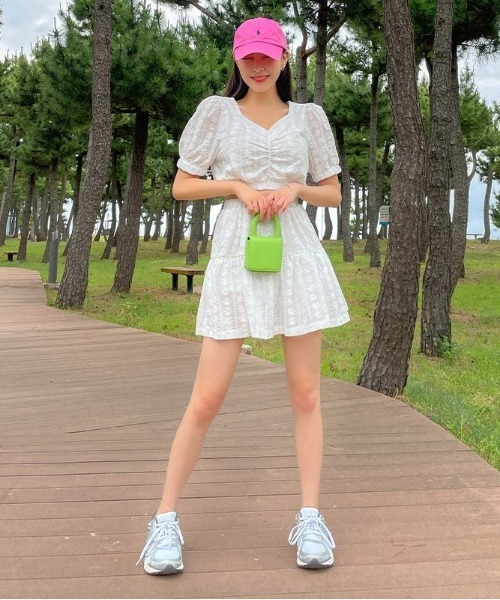 chuu(チュー)の「CHUU パンチング刺繍セットアップ(セットアップ・レディース・アイボリー・FREE)」の7枚目の写真