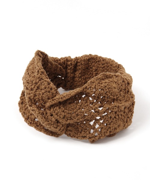 GLOBAL WORK（グローバルワーク）の「クロシェ編みターバン/217162（ヘアバンド・レディース・その他/ブラウン/ダークブラウン・FREE）」の12枚目の写真