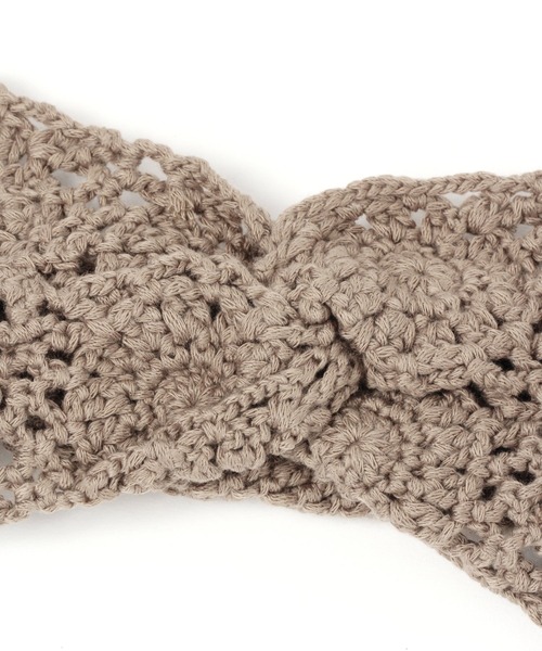 GLOBAL WORK（グローバルワーク）の「クロシェ編みターバン/217162（ヘアバンド・レディース・その他/ブラウン/ダークブラウン・FREE）」の5枚目の写真