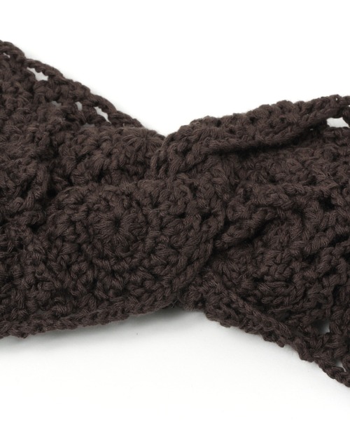GLOBAL WORK（グローバルワーク）の「クロシェ編みターバン/217162（ヘアバンド・レディース・その他/ブラウン/ダークブラウン・FREE）」の7枚目の写真