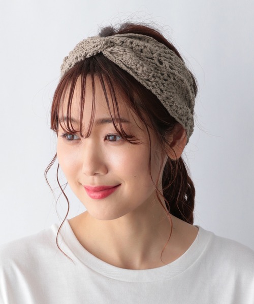 GLOBAL WORK（グローバルワーク）の「クロシェ編みターバン/217162（ヘアバンド・レディース・その他/ブラウン/ダークブラウン・FREE）」の4枚目の写真
