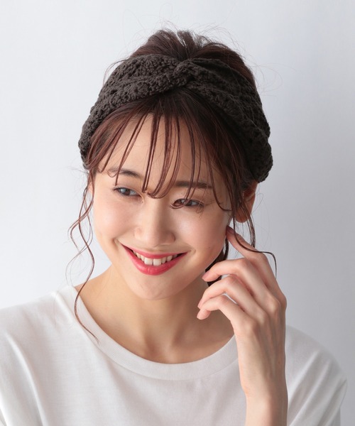 GLOBAL WORK（グローバルワーク）の「クロシェ編みターバン/217162（ヘアバンド・レディース・その他/ブラウン/ダークブラウン・FREE）」の13枚目の写真