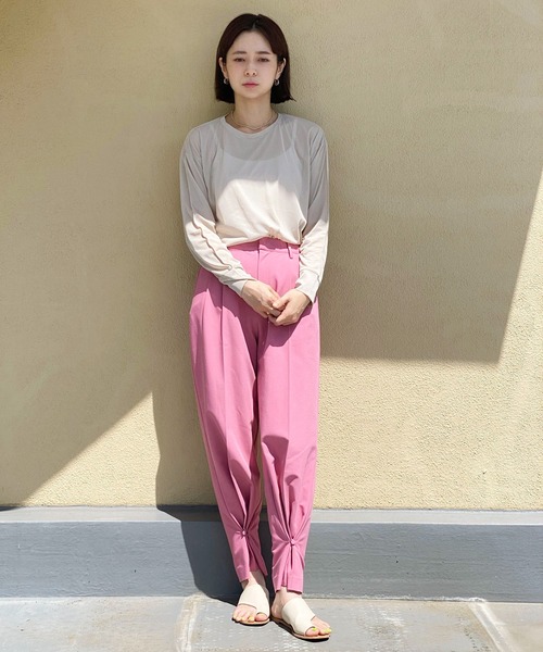 ottilie(オティーリエ)の「シアーロングスリーブPO(Tシャツ/カットソー・レディース・ブラック/ベージュ・FREE)」の12枚目の写真