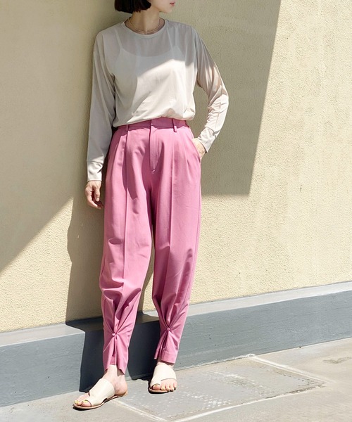 ottilie(オティーリエ)の「シアーロングスリーブPO(Tシャツ/カットソー・レディース・ブラック/ベージュ・FREE)」の11枚目の写真