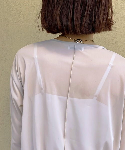 ottilie(オティーリエ)の「シアーロングスリーブPO(Tシャツ/カットソー・レディース・ブラック/ベージュ・FREE)」の15枚目の写真