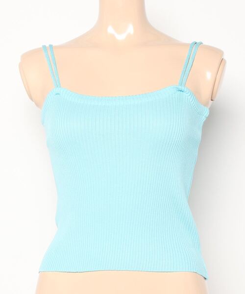 ibeul_（イベール）の「スリムリブダブルストラップキャミ（キャミソール・レディース・ホワイト/アイボリー/モカ/ブラック/ピンク/ブラウン/マスタード/ライトブルー/ネイビー・FREE）」の20枚目の写真