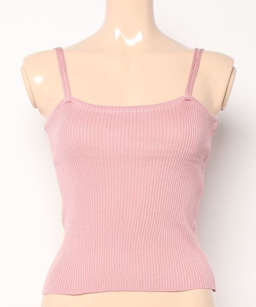 ibeul_（イベール）の「スリムリブダブルストラップキャミ（キャミソール・レディース・ホワイト/アイボリー/モカ/ブラック/ピンク/ブラウン/マスタード/ライトブルー/ネイビー・FREE）」の18枚目の写真