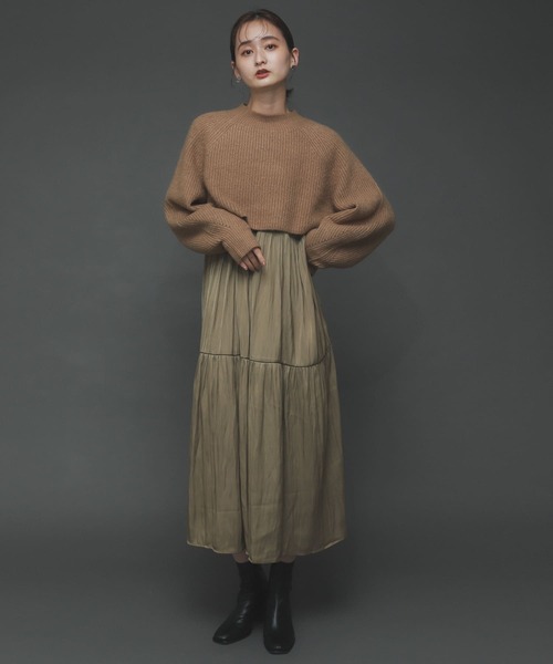 SENSE OF PLACE by URBAN RESEARCH（センスオブプレイスバイアーバンリサーチ）の「ティアードワンピース（ワンピース・レディース・カーキ/ブルー/ブラック/ライトベージュ・ONE）」の4枚目の写真