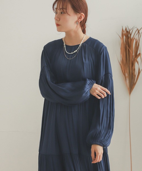 SENSE OF PLACE by URBAN RESEARCH（センスオブプレイスバイアーバンリサーチ）の「ティアードワンピース（ワンピース・レディース・カーキ/ブルー/ブラック/ライトベージュ・ONE）」の9枚目の写真