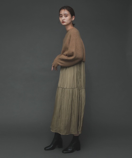 SENSE OF PLACE by URBAN RESEARCH（センスオブプレイスバイアーバンリサーチ）の「ティアードワンピース（ワンピース・レディース・カーキ/ブルー/ブラック/ライトベージュ・ONE）」の14枚目の写真