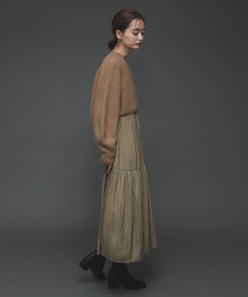 SENSE OF PLACE by URBAN RESEARCH（センスオブプレイスバイアーバンリサーチ）の「ティアードワンピース（ワンピース・レディース・カーキ/ブルー/ブラック/ライトベージュ・ONE）」の16枚目の写真