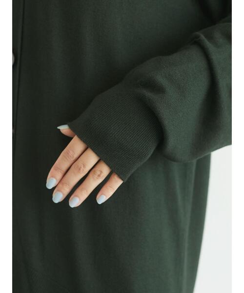 Green　Parks（グリーンパークス）の「洗えるニットミディ丈カーディガン＊（カーディガン/ボレロ・レディース・ブラック/ベージュ/レッド/グリーン・FREE）」の8枚目の写真