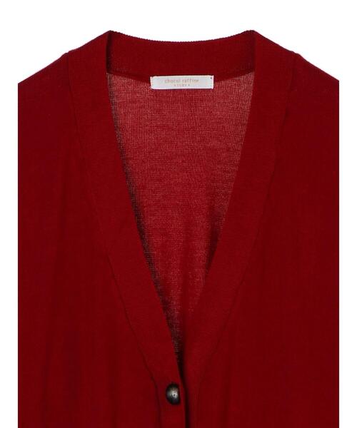 Green　Parks（グリーンパークス）の「洗えるニットミディ丈カーディガン＊（カーディガン/ボレロ・レディース・ブラック/ベージュ/レッド/グリーン・FREE）」の15枚目の写真