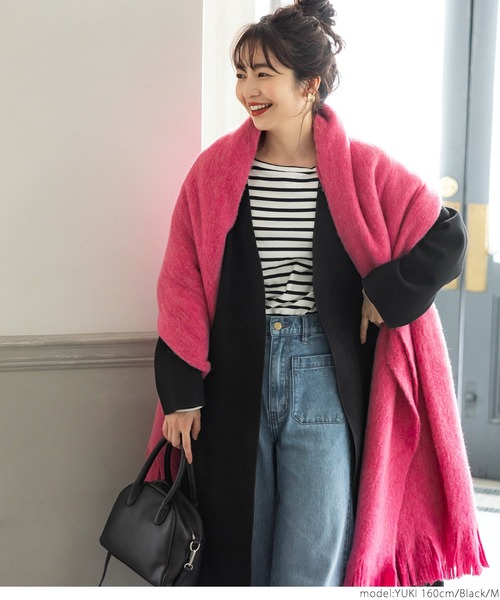 coca（coca）（コカ）の「シンプルコーディガン（ノーカラーコート・レディース・チャコールグレー/ブラック/マスタード・M/L）」の20枚目の写真