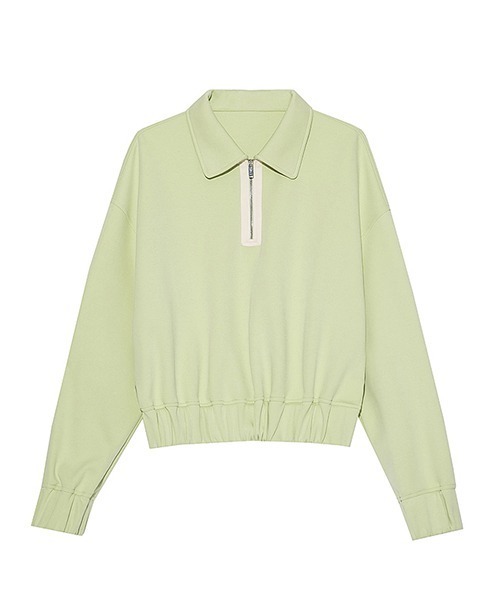 Fano Studios（ファノ ストゥディオズ）の「【Fano Studios】Zipper polo collar vivid sweater FQ21S059（スウェット・レディース・ライトグリーン・S/L/M）」の8枚目の写真