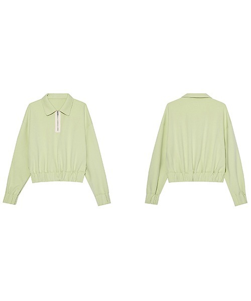 Fano Studios（ファノ ストゥディオズ）の「【Fano Studios】Zipper polo collar vivid sweater FQ21S059（スウェット・レディース・ライトグリーン・S/L/M）」の10枚目の写真