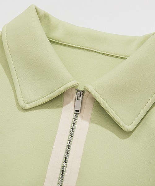 Fano Studios（ファノ ストゥディオズ）の「【Fano Studios】Zipper polo collar vivid sweater FQ21S059（スウェット・レディース・ライトグリーン・S/L/M）」の5枚目の写真