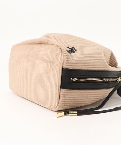 U.S. POLO ASSN.(ユーエスポロアッスン)の「【U.S. POLO ASSN.】 ユーエスポロアッスン コーデュロイ 2WAY巾着バッグ(ハンドバッグ・レディース・ブラック/ベージュ/ホワイト×ブラック・FREE)」の11枚目の写真