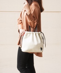 【U.S. POLO ASSN.】 ユーエスポロアッスン コーデュロイ　2WAY巾着バッグ