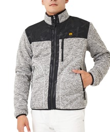 LOUDMOUTH/ラウドマウス ワンポイントロゴ ニットフリース ボア ブルゾン
