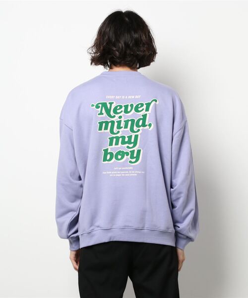 BACK NUMBER（バックナンバー）の「【BACK NUMBER】「RefurBish」 クルーネックトレーナー（スウェット・メンズ・パープル/オフホワイト/ネイビー・L/S/M/XL）」の5枚目の写真