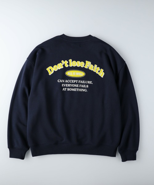 BACK NUMBER（バックナンバー）の「【BACK NUMBER】「RefurBish」 クルーネックトレーナー（スウェット・メンズ・パープル/オフホワイト/ネイビー・L/S/M/XL）」の20枚目の写真