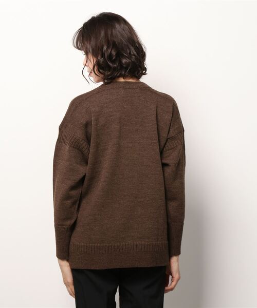 Vincent et Mireille(バンソンエミレイユ)の「VINCENT ET MIREILLE/ヴァンソン エ ミレイユ FISHERMANS SWEATER 8GG ニット(ニット/セーター・レディース・ブラック/ブラウン/アイボリー/ナチュラル・36)」の19枚目の写真