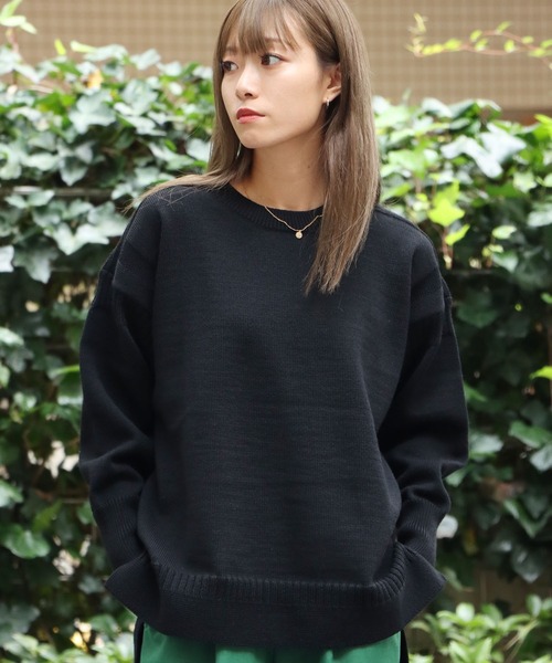 Vincent et Mireille(バンソンエミレイユ)の「VINCENT ET MIREILLE/ヴァンソン エ ミレイユ FISHERMANS SWEATER 8GG ニット(ニット/セーター・レディース・ブラック/ブラウン/アイボリー/ナチュラル・36)」の9枚目の写真